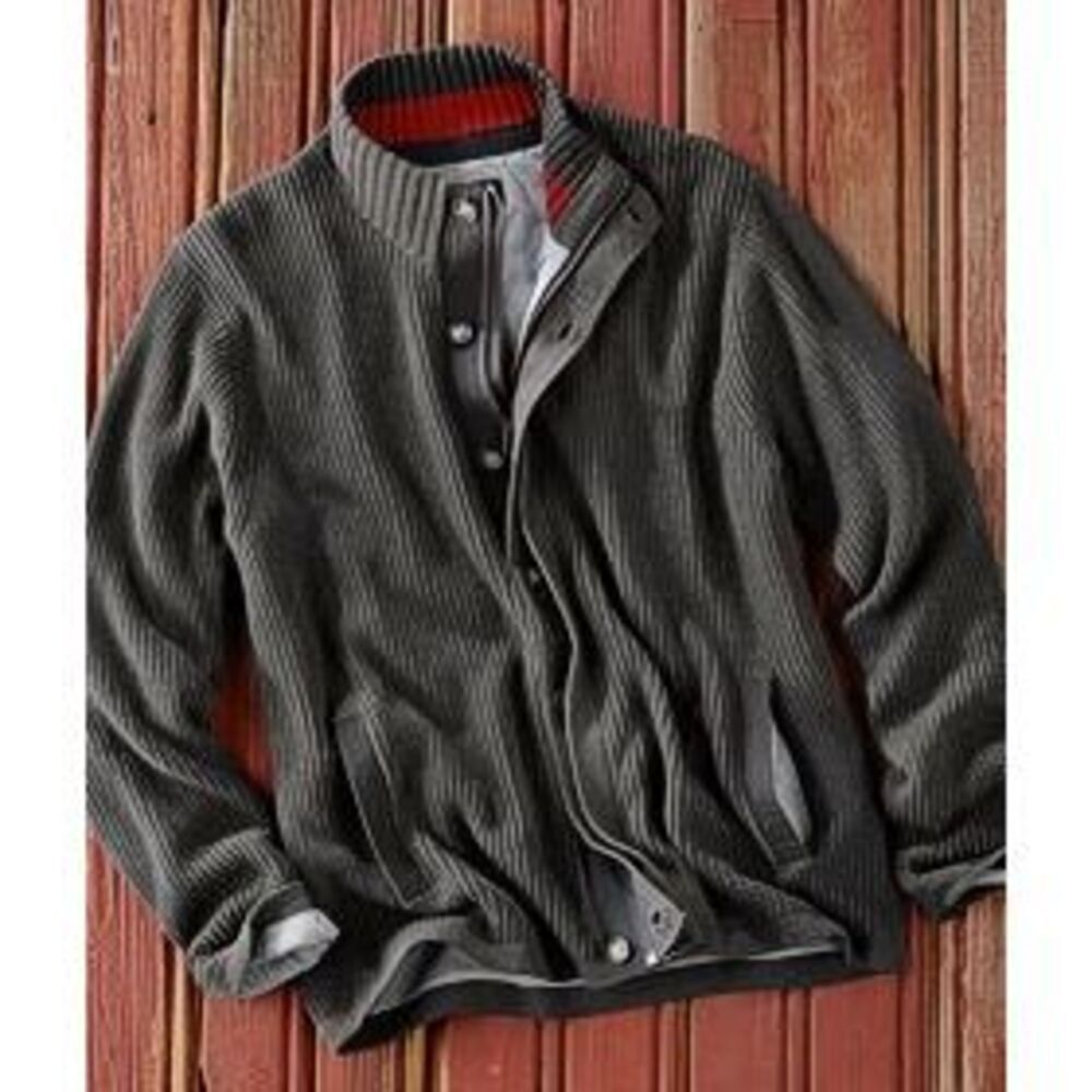 ✨Carbon2Cobalt Men’s Cable Knit Zip Up Sz Large Cardigan✨